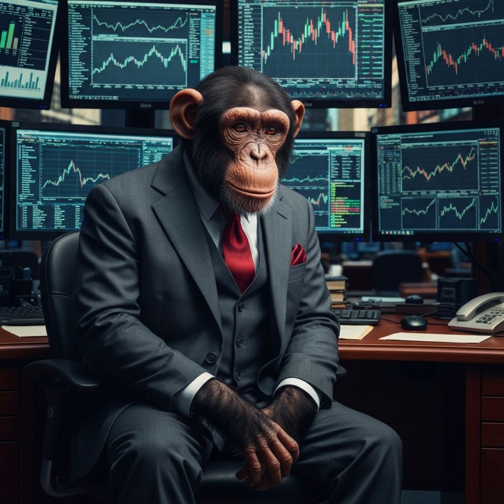 Raven the Stock Trader Chimpanzee